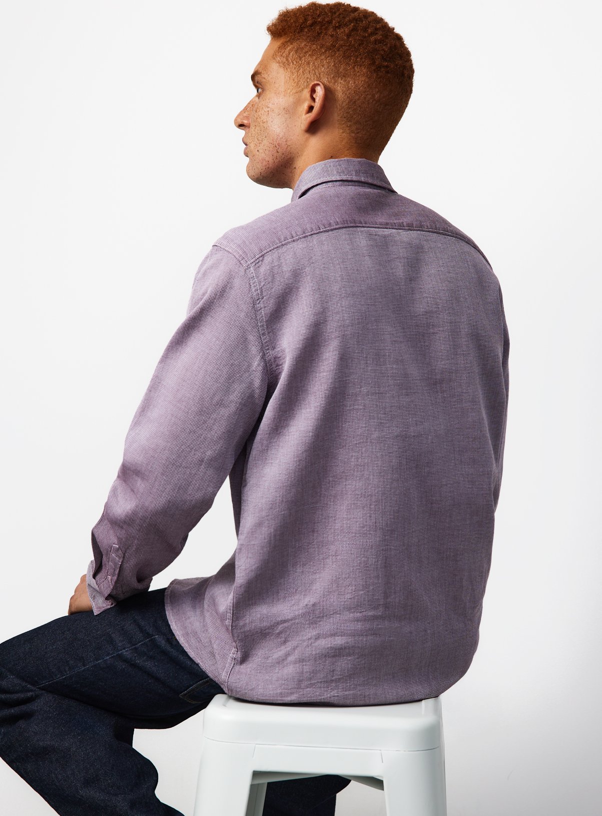 Dark Red Cotton Smart Shirt XXXL - Image 6 thumbnail